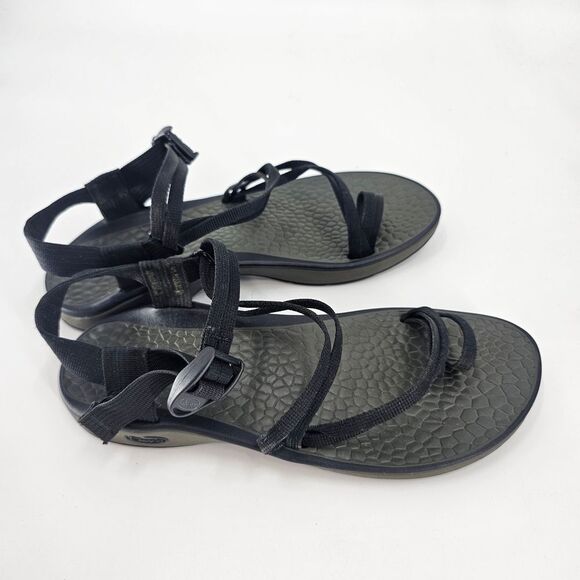 Chacos Black Strappy Sandals 10 - Picture 3 of 7